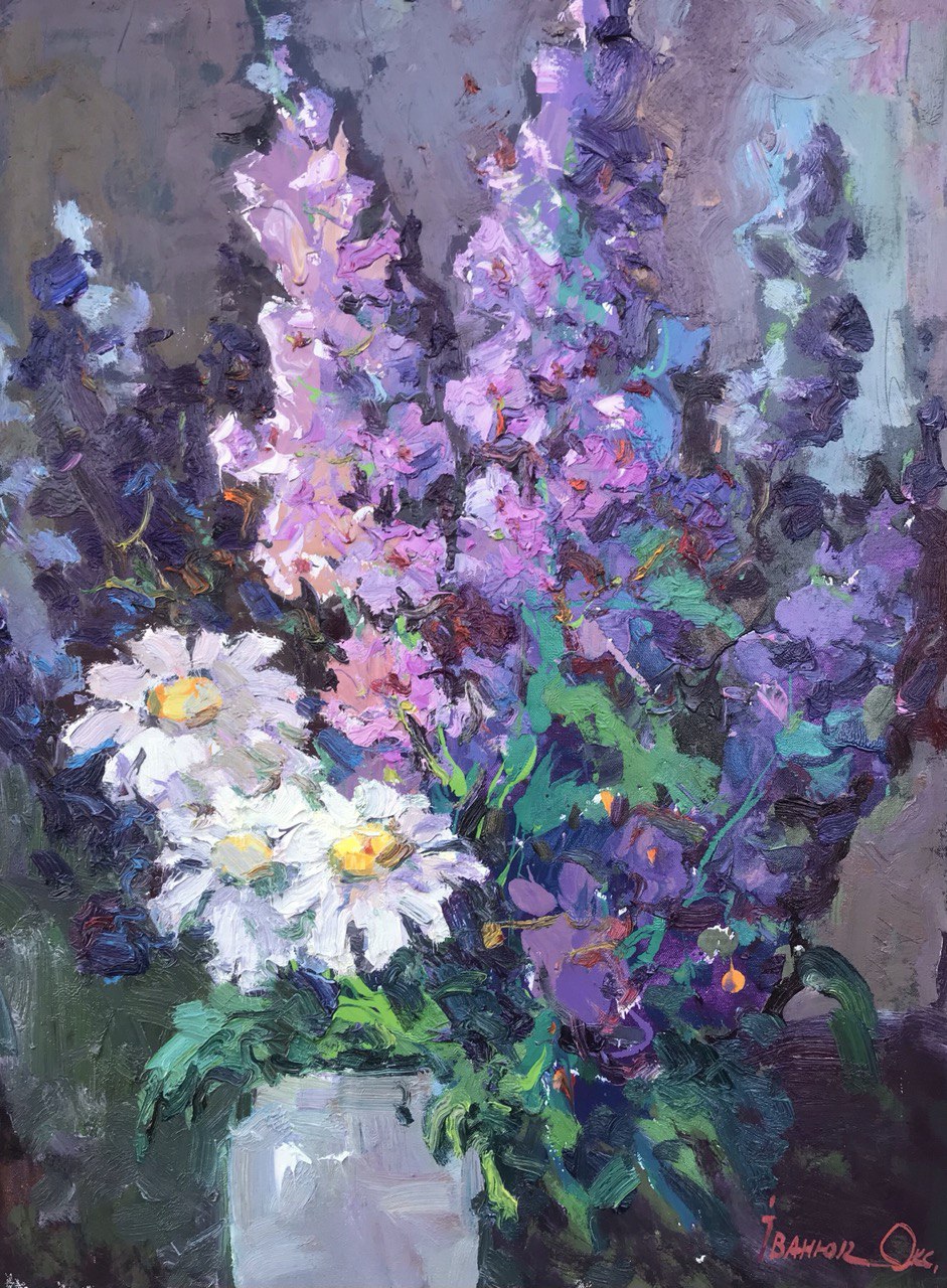 Oil painting Morning flowers Ivanyuk Оksаnа