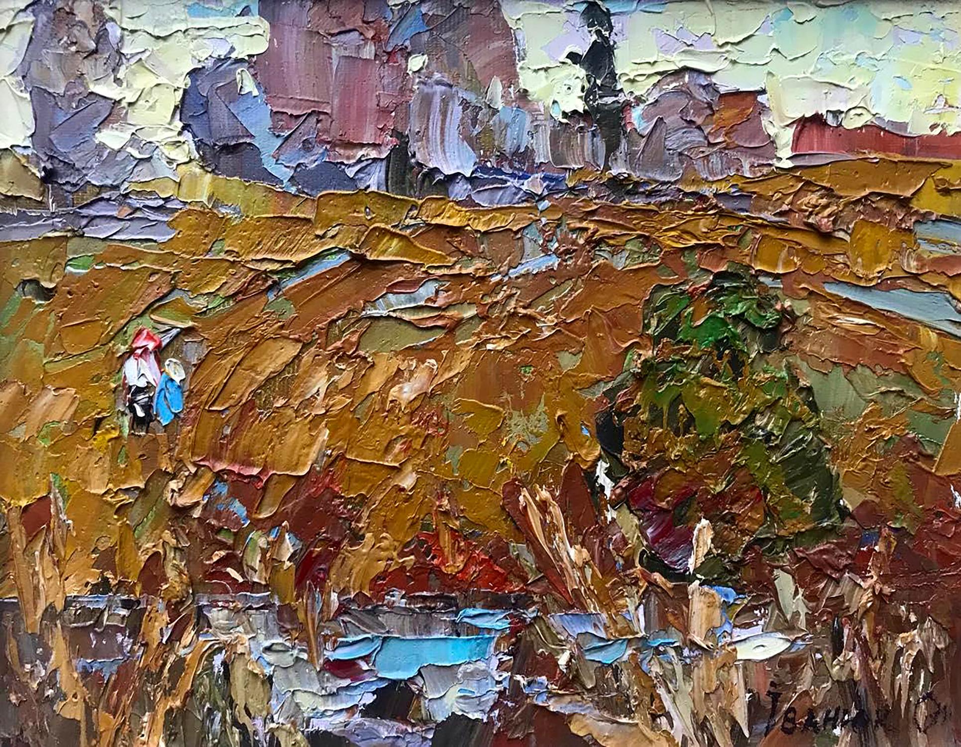 Oil painting Near the pond Ivanyuk Oksana