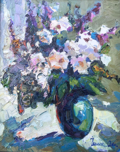 Oil painting Morning flowers Ivanyuk Oksana