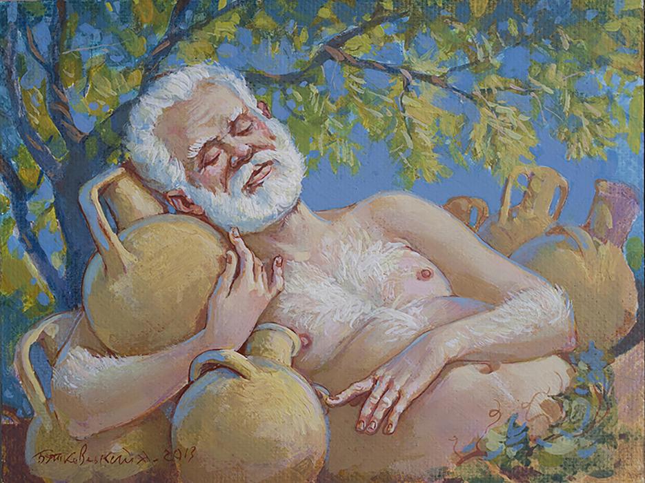 Acrylic painting In the shade Nicolay Butkovsky Contemporary Art  Buy 