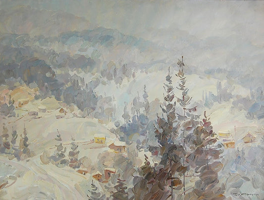 Oil painting In the Carpathians - khurdelitsa Artim Dmitry