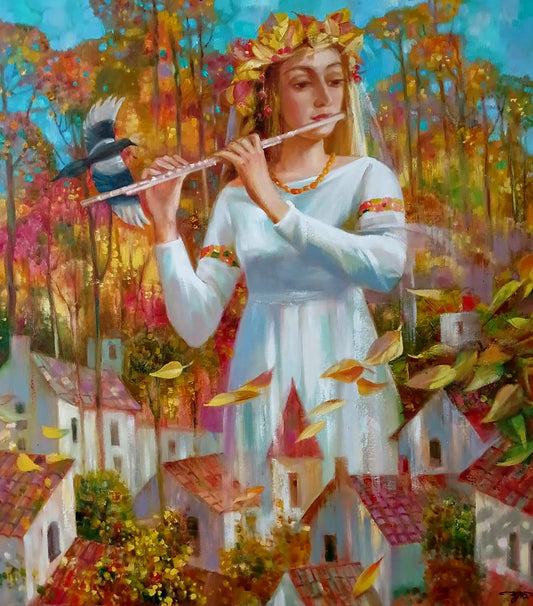 Abstract oil painting Melody of autumn Anatoly Borisovich Tarabanov