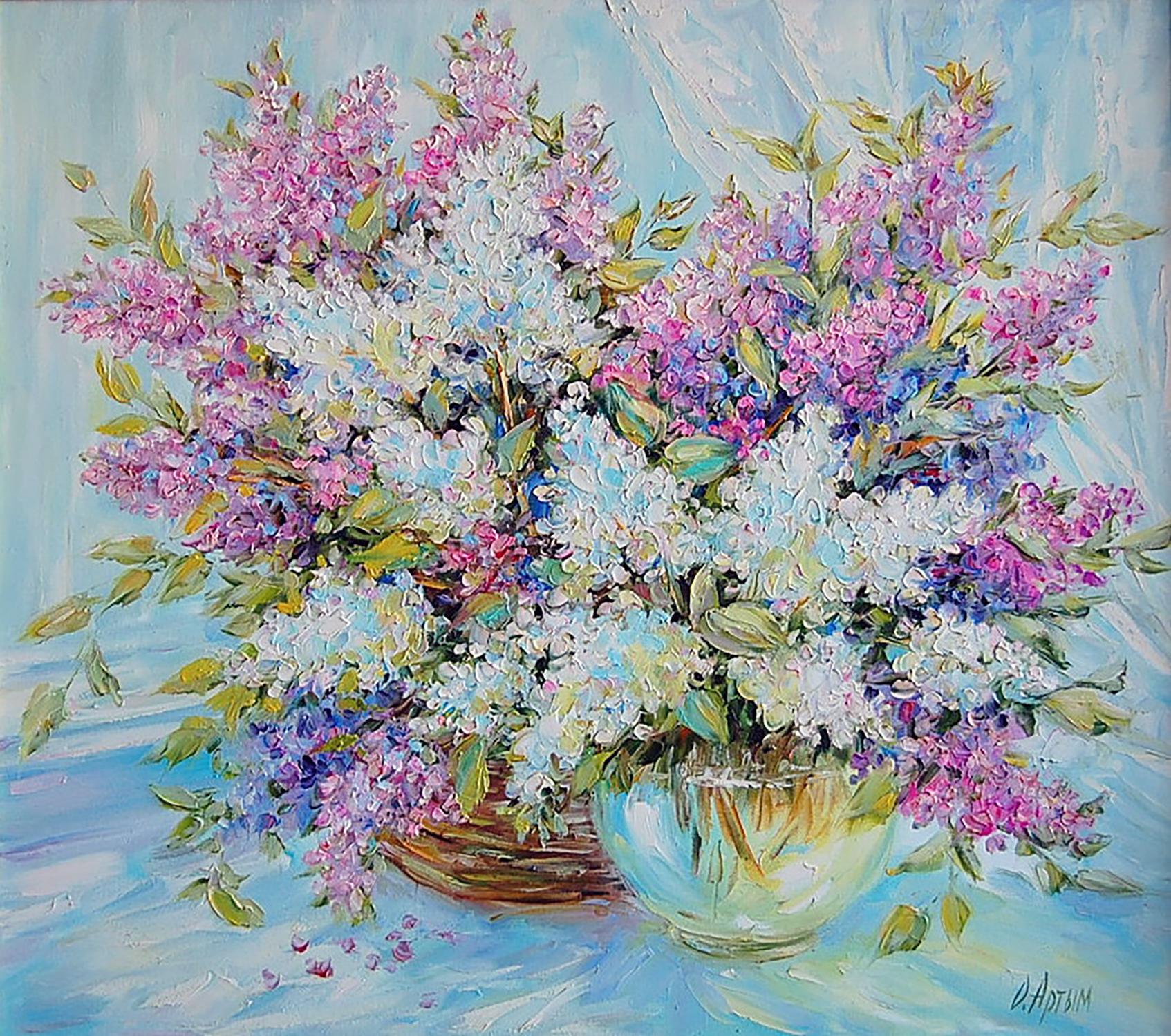 Oil painting Lilac at the window Artim Olga