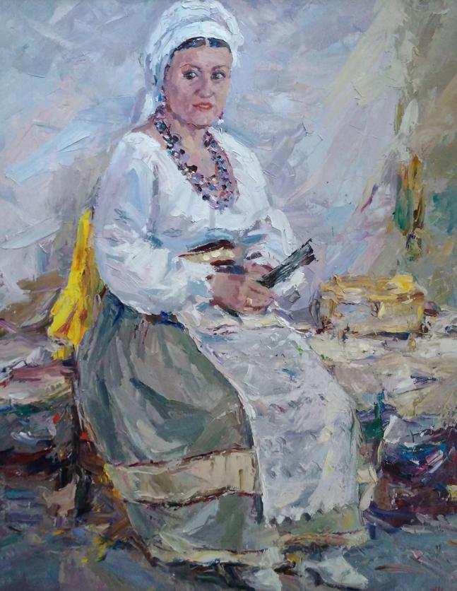 Oil painting Before performance Alexander Nikolaevich Cherednichenko