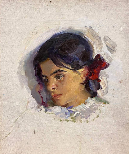 Oil painting Portrait of a girl Stil' Leonid Mikhaylovich