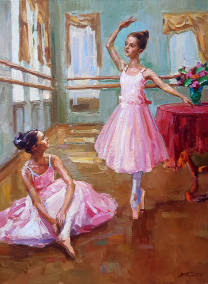 Oli painting Young ballerinas Pereta Vyacheslav