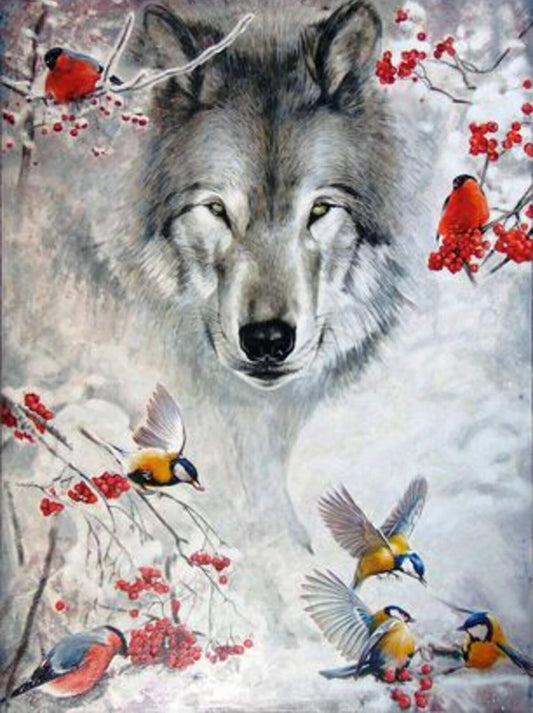 Oil painting The look of the wolf Goncharenko S.