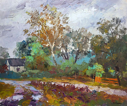 Oil painting The smell of rain Serdyuk Boris Petrovich