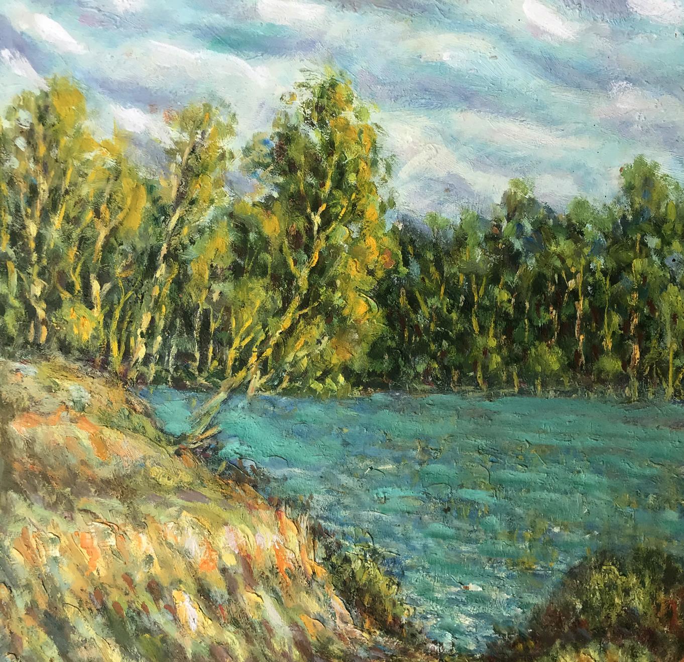 Oil Painting River Landscape Buy