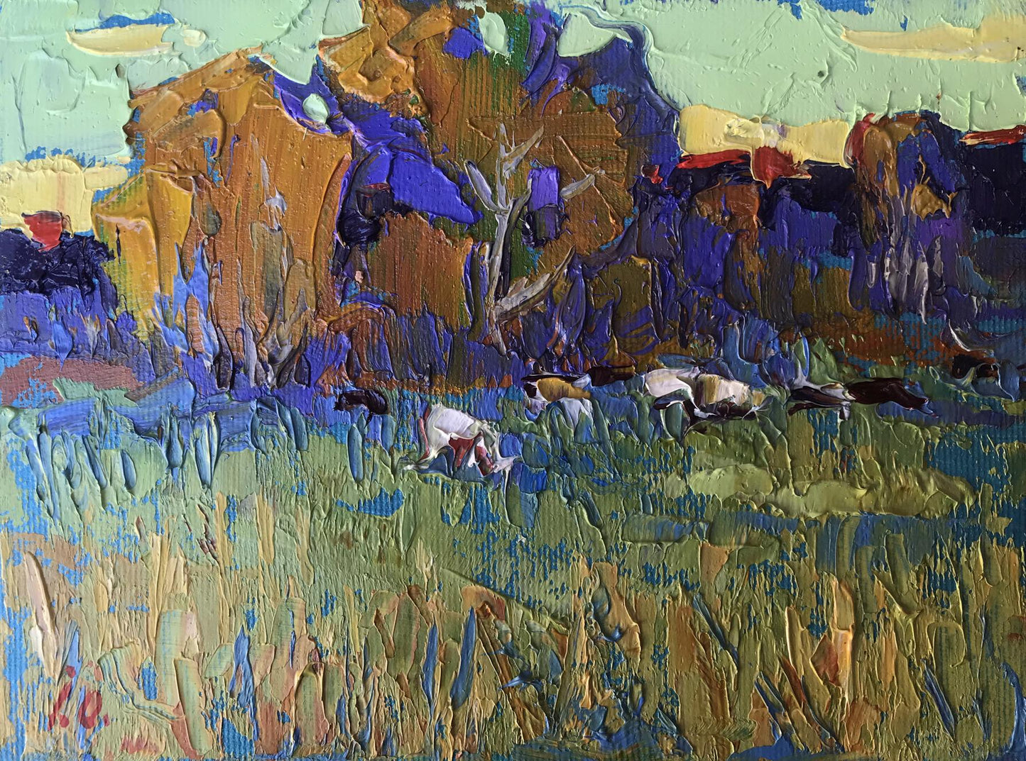 Oil painting In the field Ivanyuk Alex