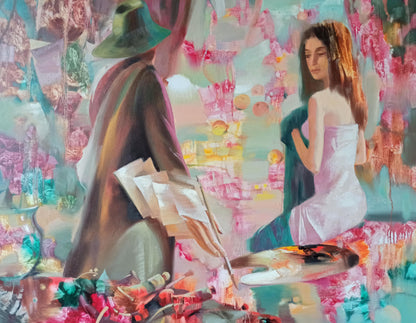 Abstract oil painting Painter Anatoly Borisovich Tarabanov