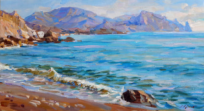 Oli painting Sea Bay Pereta Vyacheslav