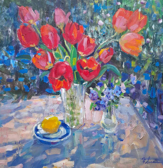 Oil painting Red poppies Kovalenko Ivan Mikhailovich