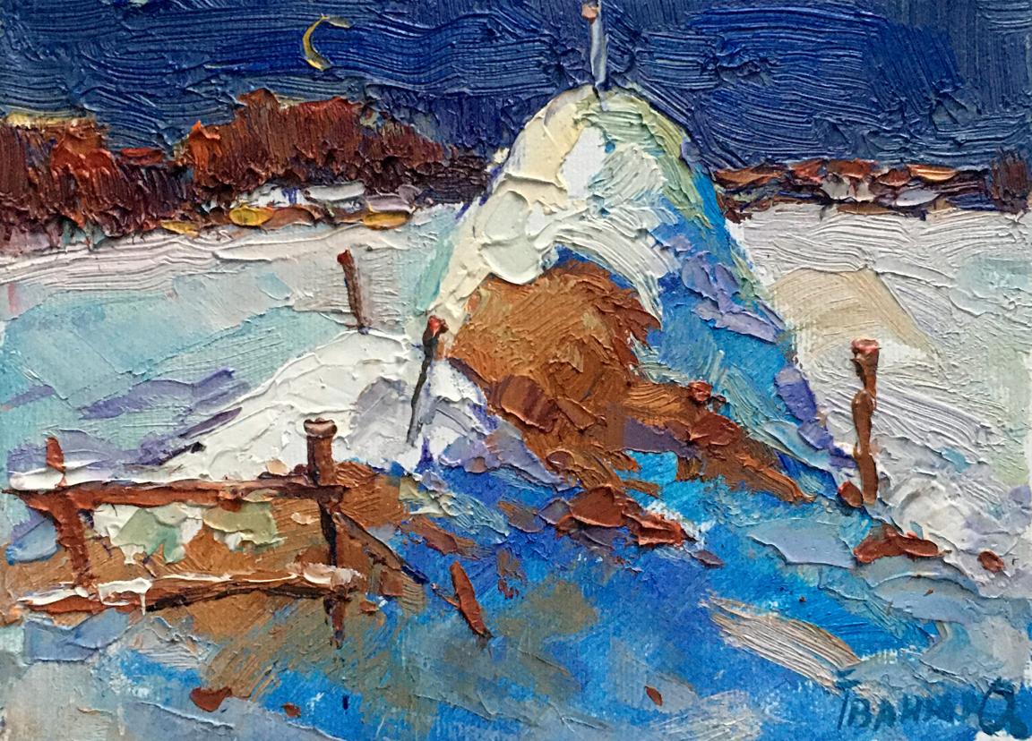 Oil painting Monthly winter Ivanyuk Oksana