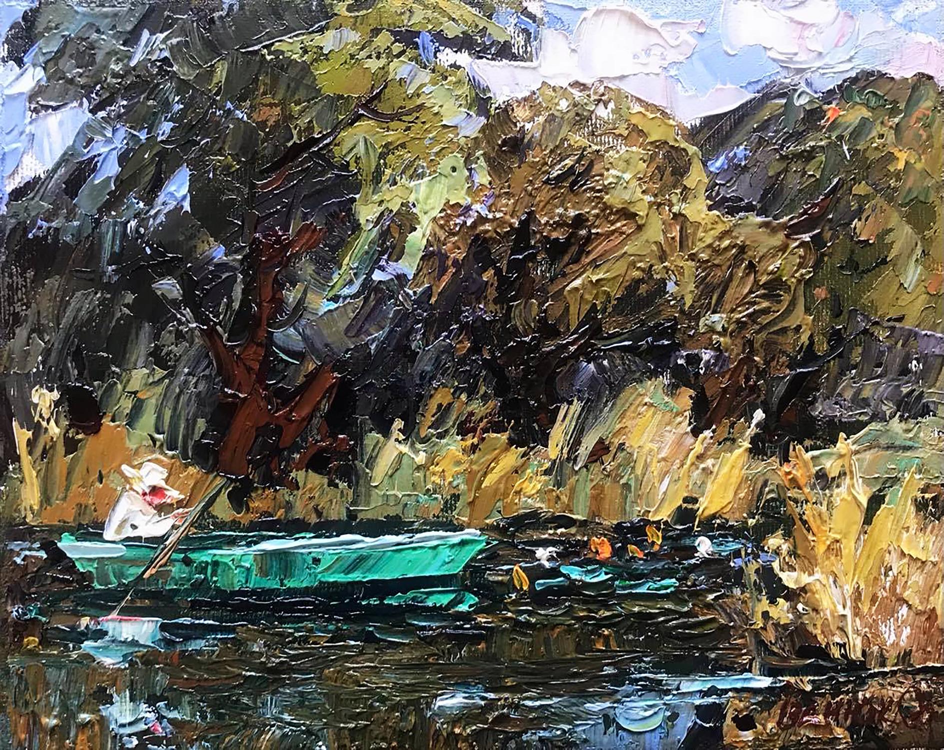 Oil painting Boatman Ivanyuk Alex