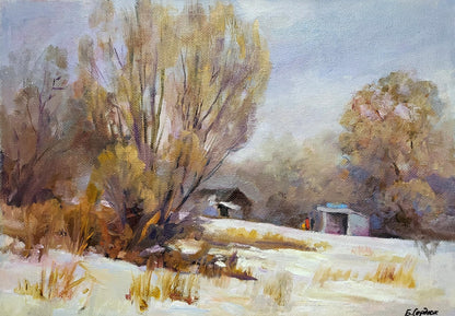 Oil painting The beginning of winter Serdyuk Boris Petrovich
