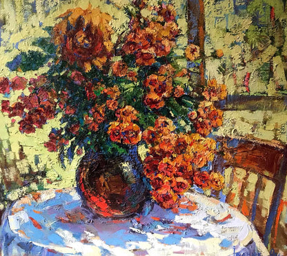 Oil painting Morning flowers Ivanyuk Oksana