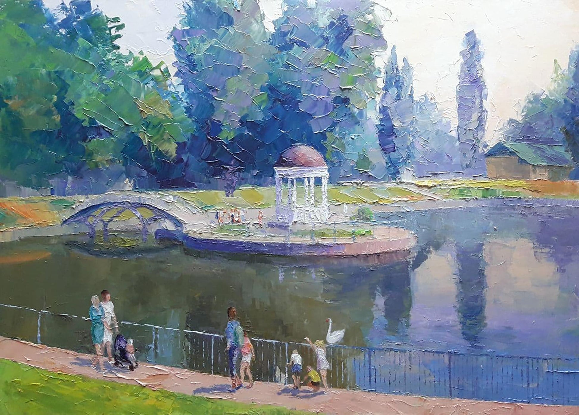 Oil painting City garden Serdyuk Boris Petrovich