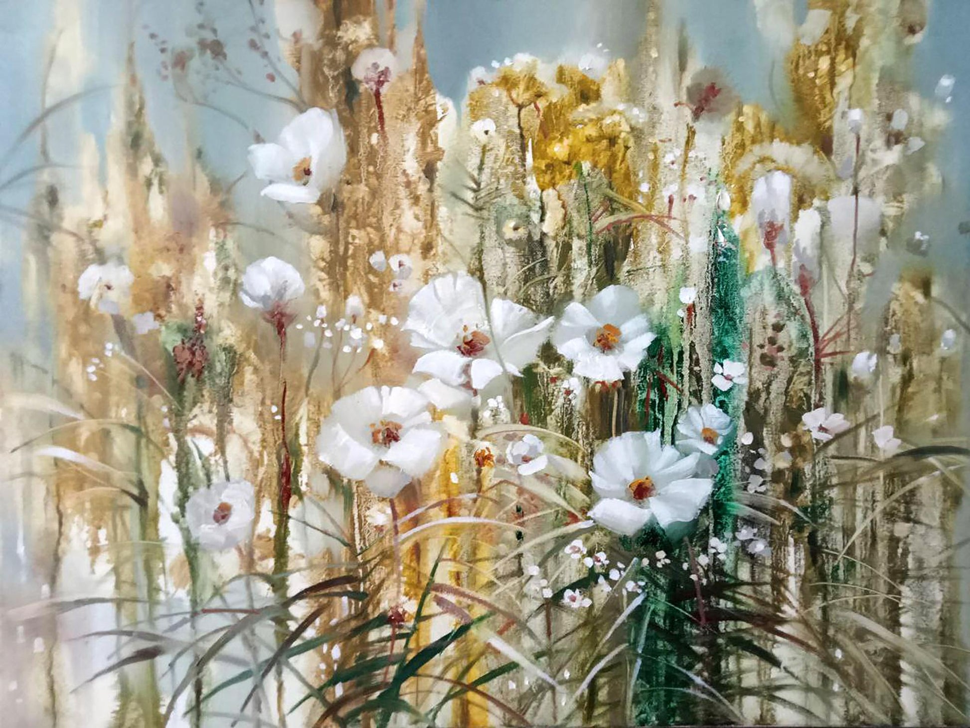 Abstract oil painting Delicate bouquet Anatoly Borisovich Tarabanov