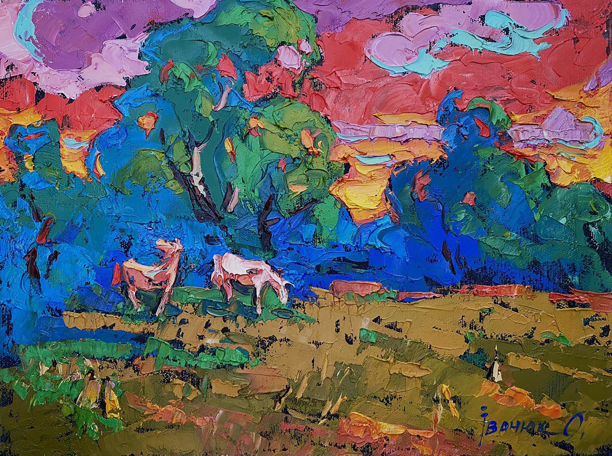 Oil painting Warm evening Ivanyuk Alex
