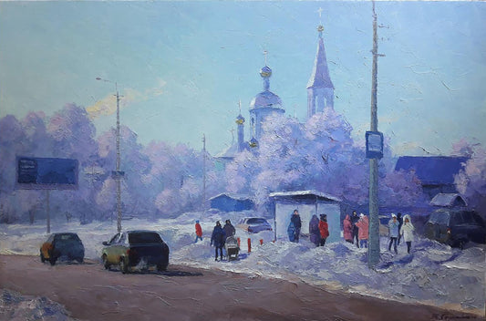 Oil painting Kremenchug. Cossack stop Serdyuk Boris Petrovich