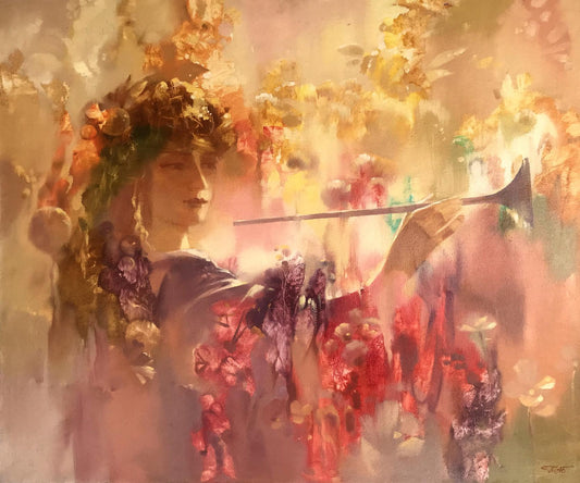 Abstract oil painting Hymn of the Morning Anatoly Borisovich Tarabanov
