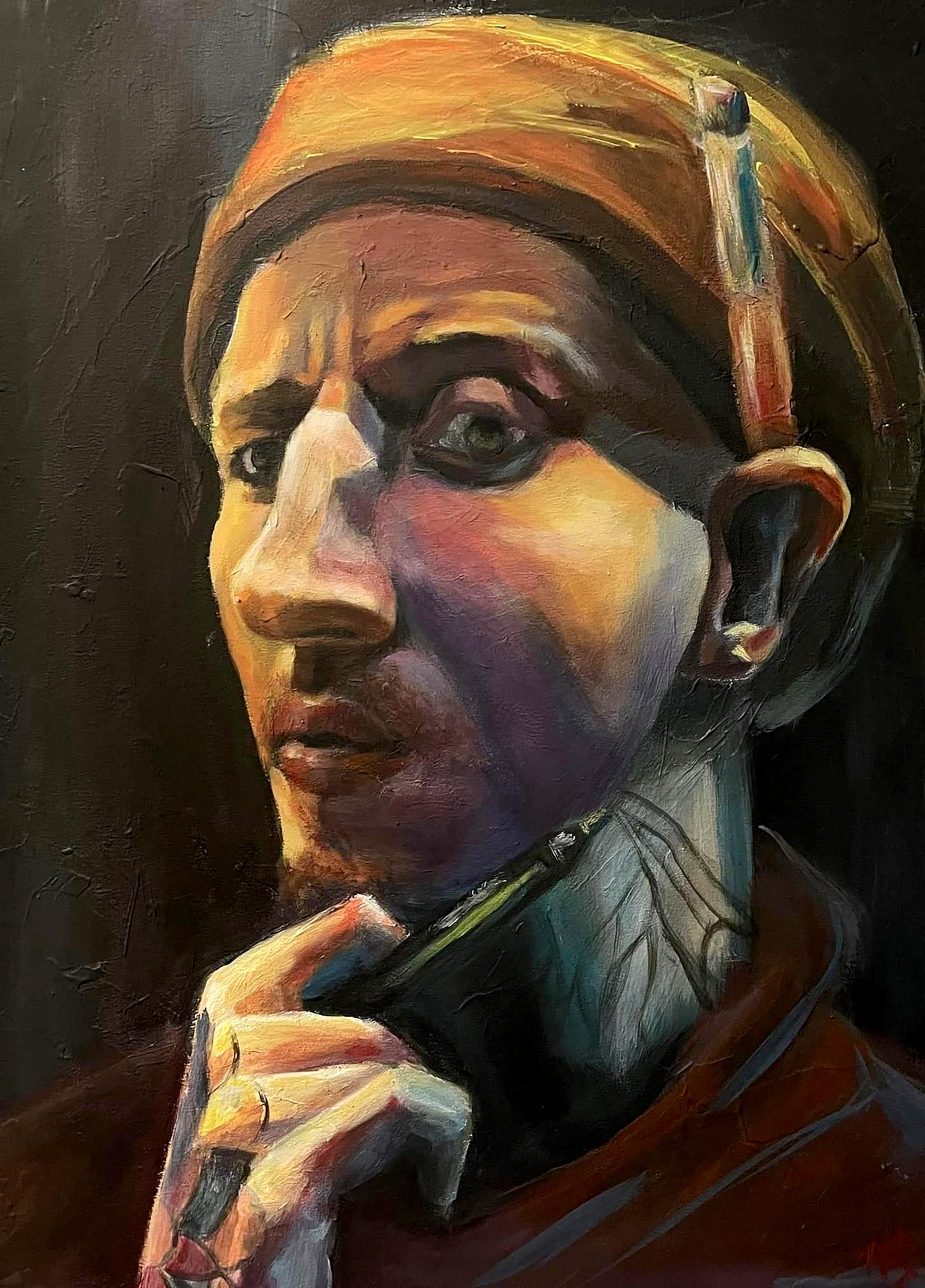 Acrylic painting Observer Maksym Newskulenko