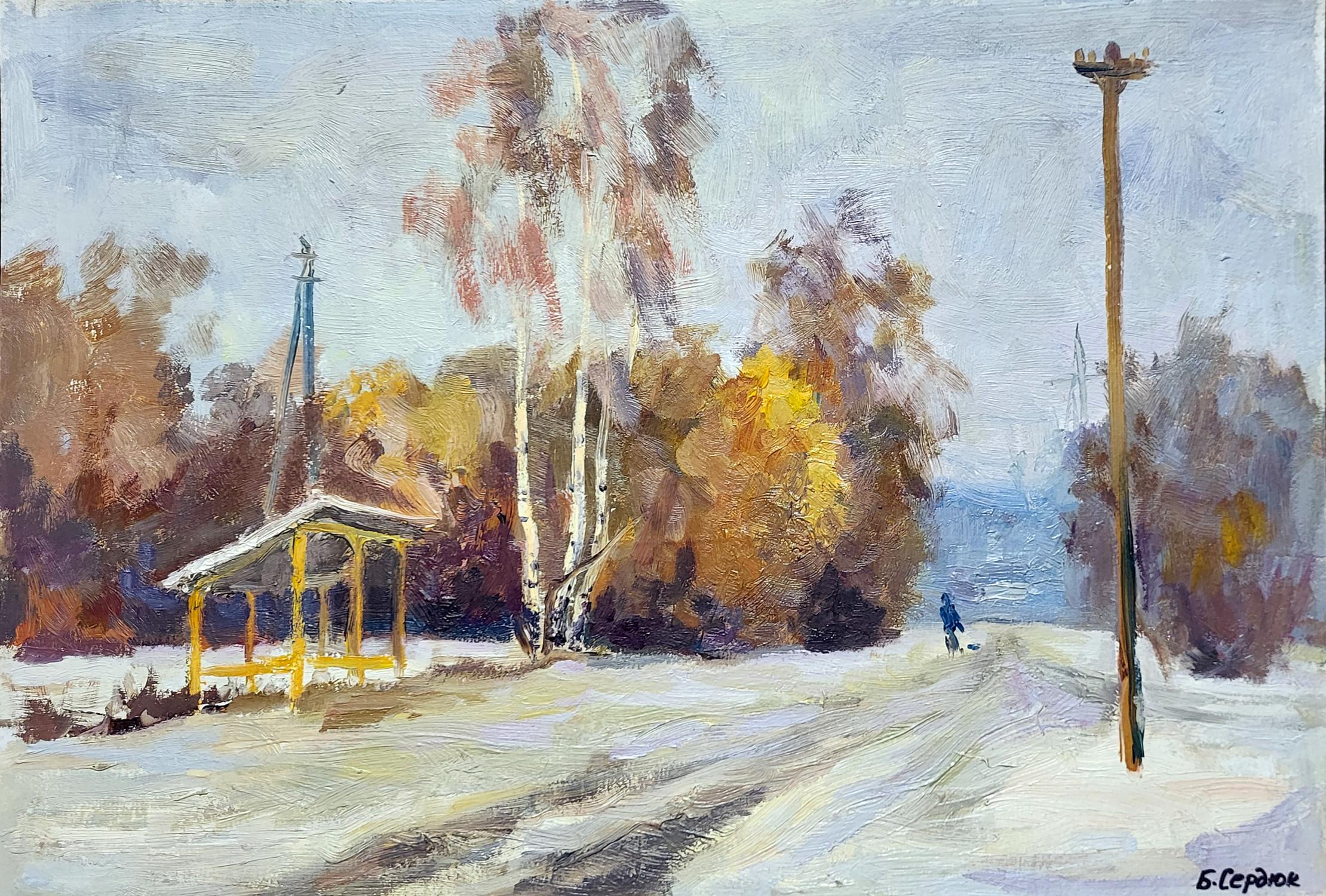 Oil painting Winter Serdyuk Boris Petrovich