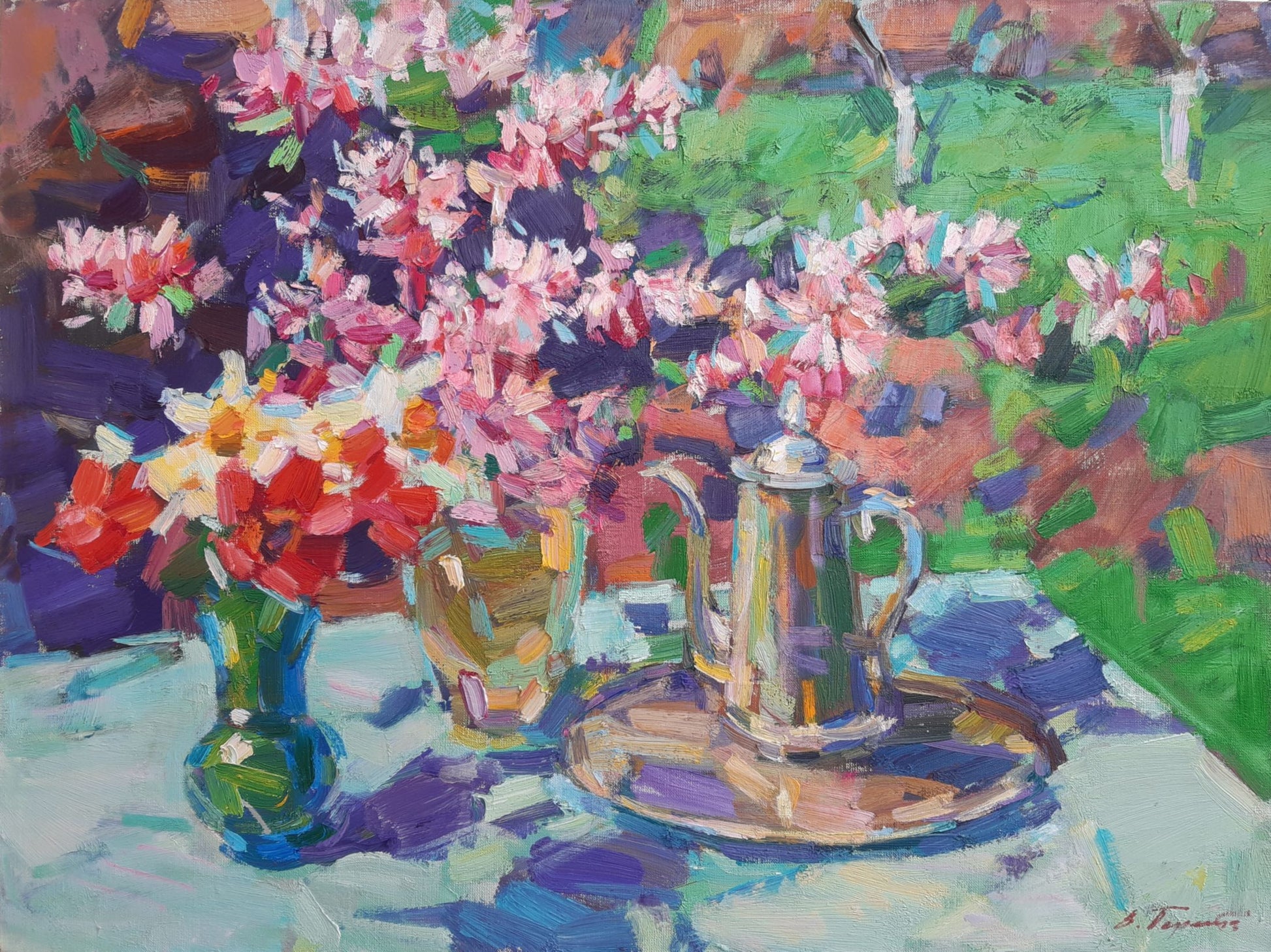 Oli painting Spring still life Pereta Vyacheslav