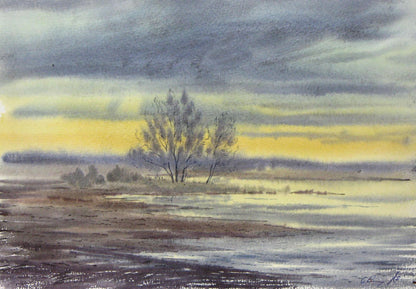 Watercolor painting Daylight Savenets Valery