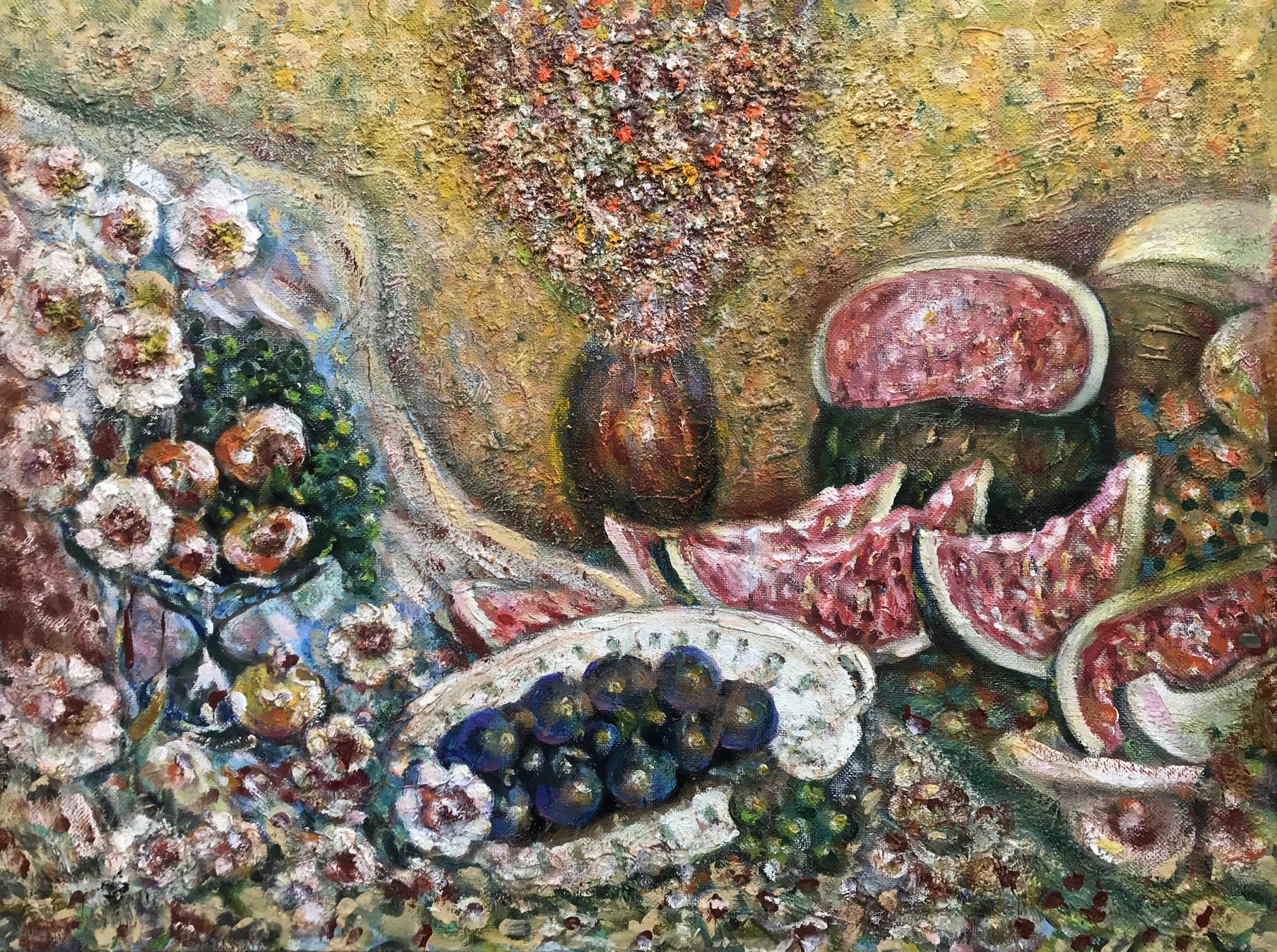 Oil painting Still life with watermelon Shapoval Ivan Leontyevich