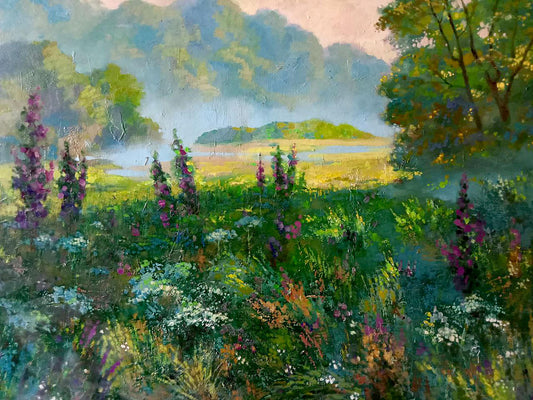Oil painting Summer meadow Anatoly Borisovich Tarabanov