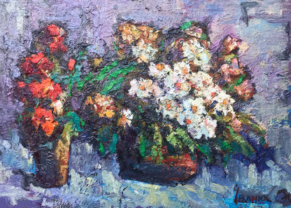 Oil painting Chrysanthemums Ivanyuk Alex