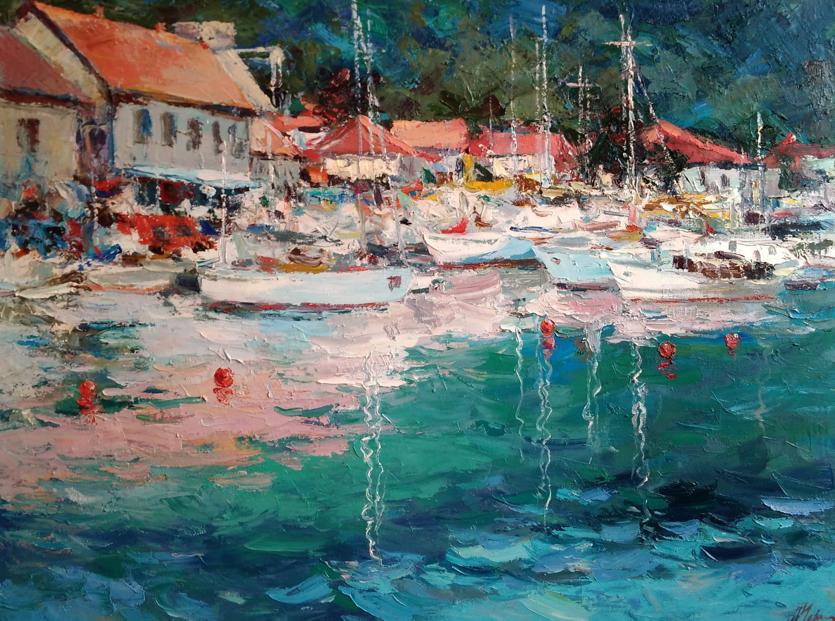 oil painting Yacht Club buy