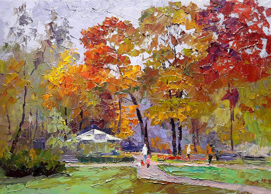 Oil painting In the park Serdyuk Boris Petrovich