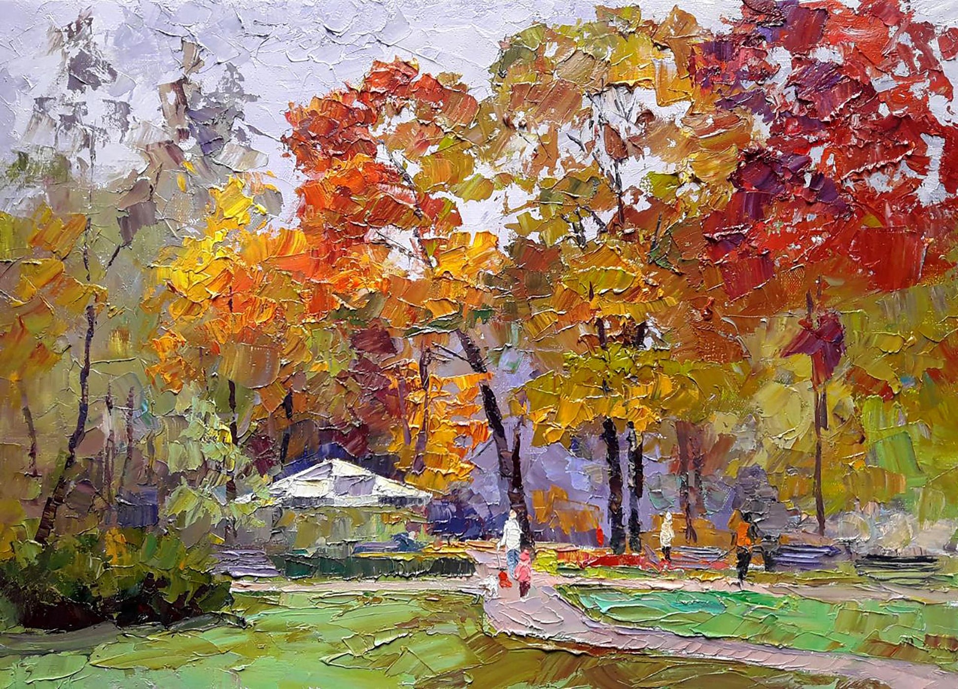 Oil painting In the park Serdyuk Boris Petrovich