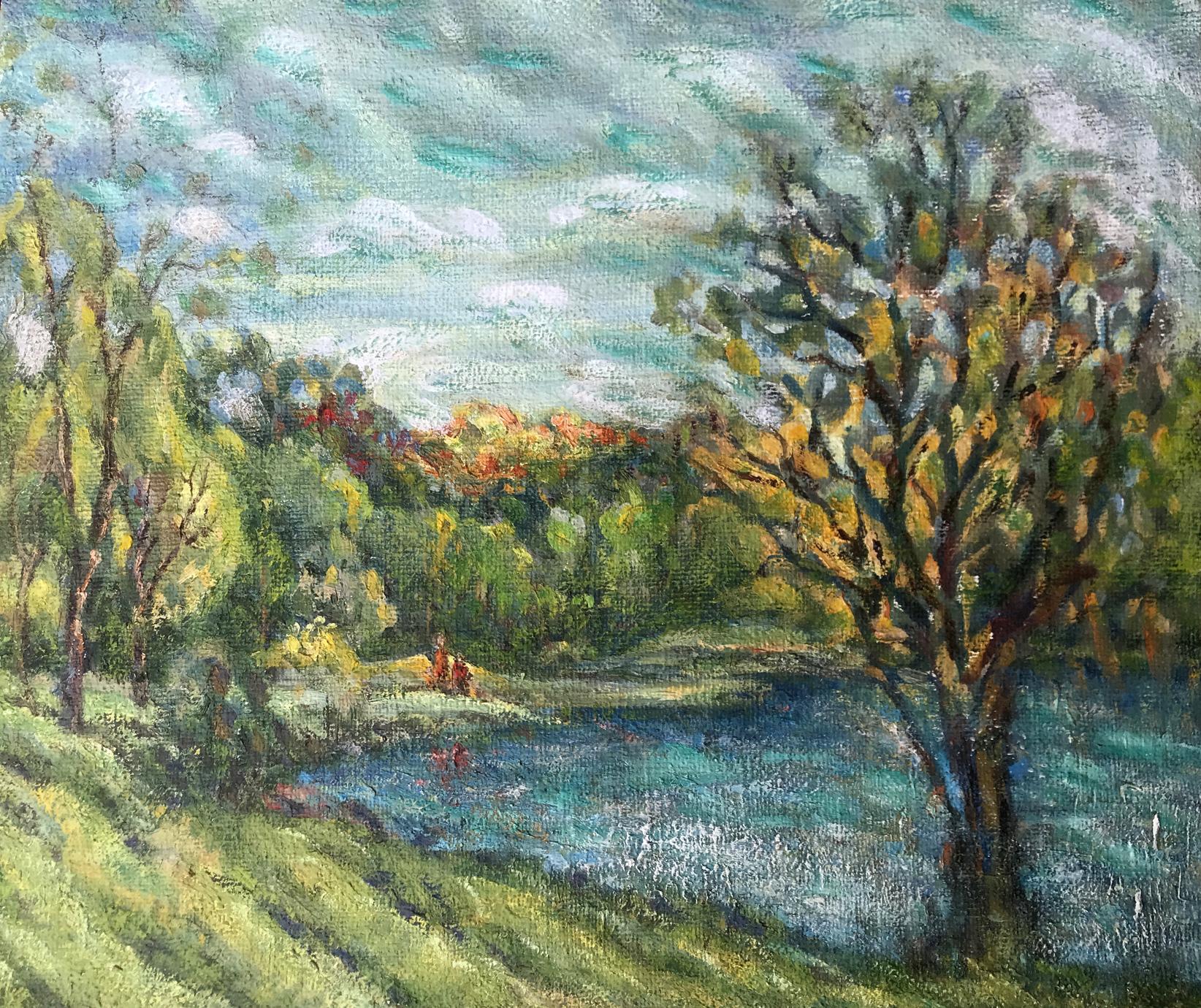 oil painting river buy
