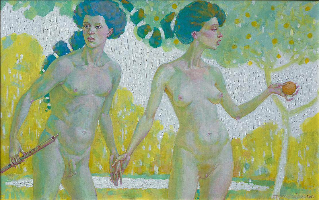 Acrylic painting In Eden Nicolay Butkovsky