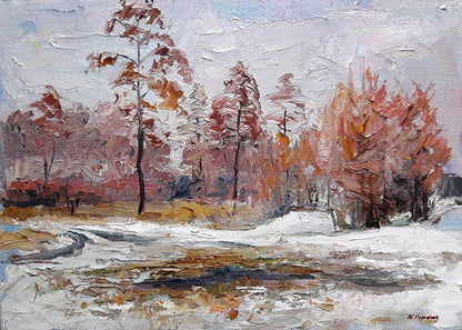 Oil painting On the edge of the forest Serdyuk Boris Petrovich