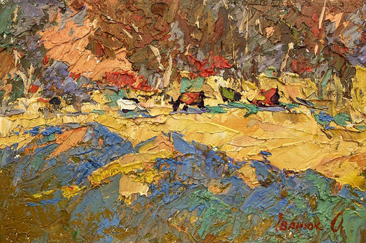 Oil painting Autumn setting Ivanyuk Alex