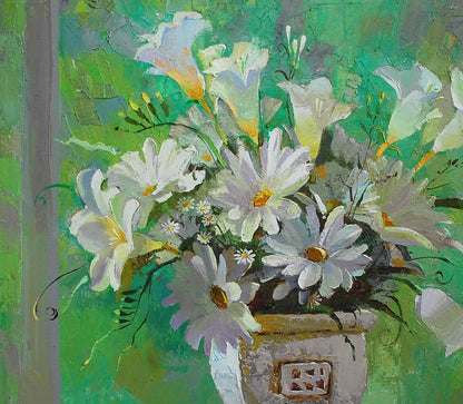 Oil painting Daisies Egor Shvachunov