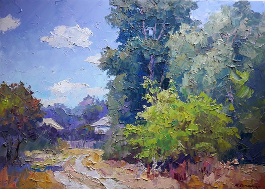 oil painting On the outskirts Serdyuk Boris Petrovich