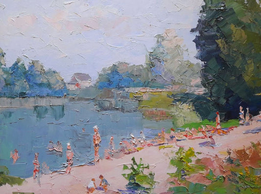 Oil painting summer is in full swing Serdyuk Boris Petrovich