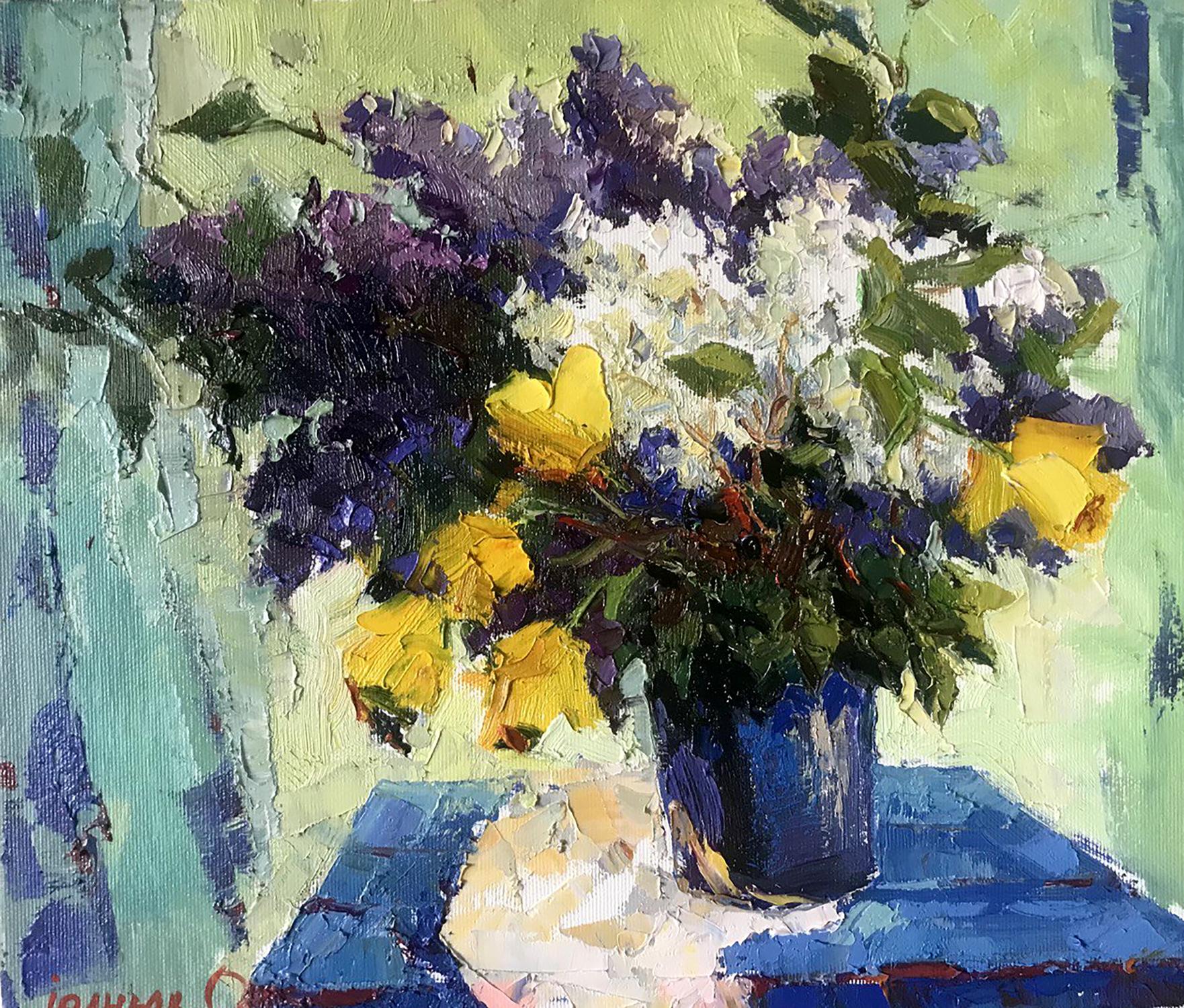 Oil painting Morning lilac Ivanyuk Oksana