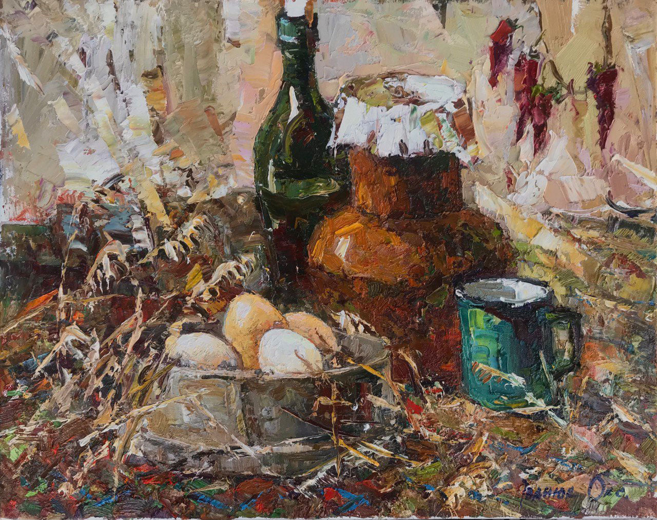 Oil painting rural still life Ivanyuk Oksana