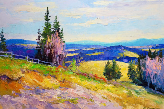 Oil painting Carpathian spaces Serdyuk Boris Petrovich