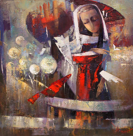Oil painting Tomorrow's rain Valentina Alekseevna Kozyar