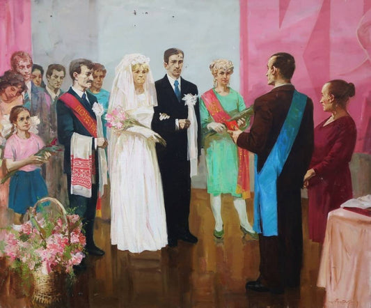 Oil painting Country wedding Nazarenko A.G.