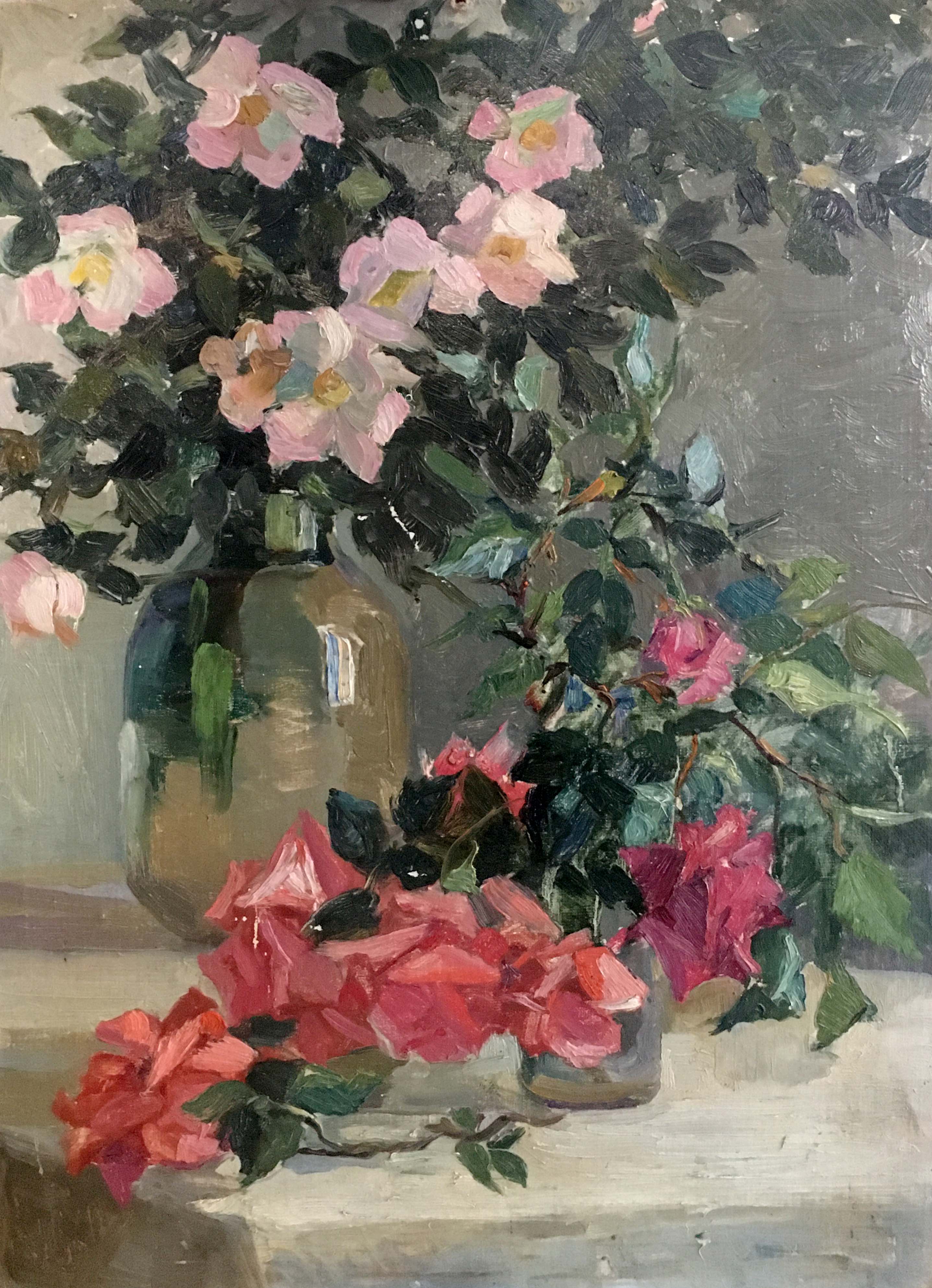 Oil painting Flowers  Yakovlev B. N.