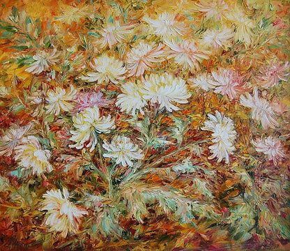 Oil painting Chrysanthemum paradise Artim Olga